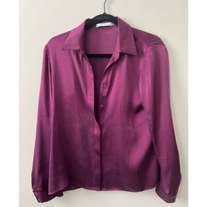 Alice + Olivia maroon blouse